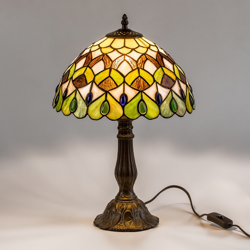 Brilagi - lampada da tavolo Tiffany in vetro colorato MARGARET 1xE27/40W/230V