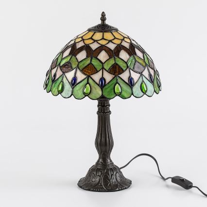 Brilagi - lampada da tavolo Tiffany in vetro colorato MARGARET 1xE27/40W/230V