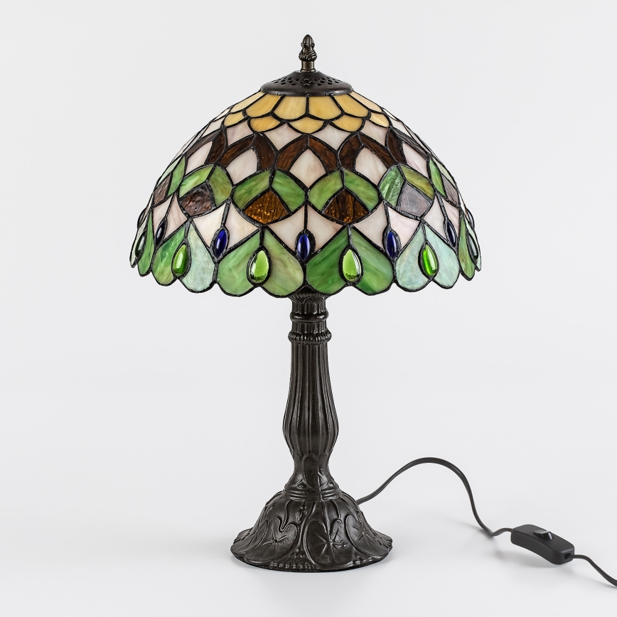 Brilagi - lampada da tavolo Tiffany in vetro colorato MARGARET 1xE27/40W/230V