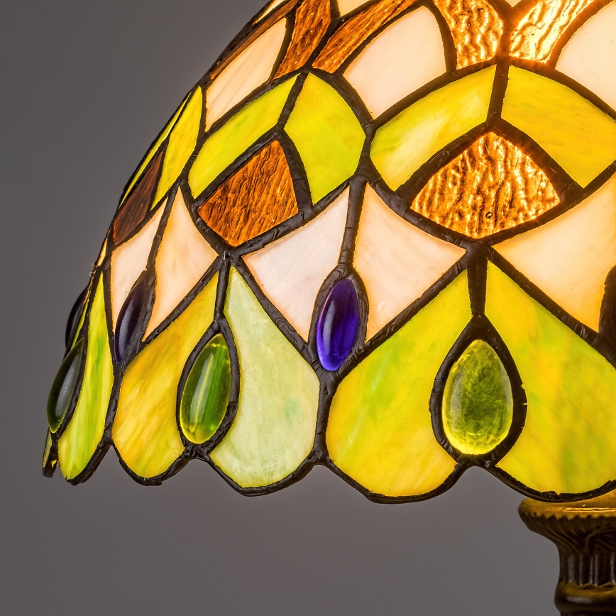 Brilagi - lampada da tavolo Tiffany in vetro colorato MARGARET 1xE27/40W/230V