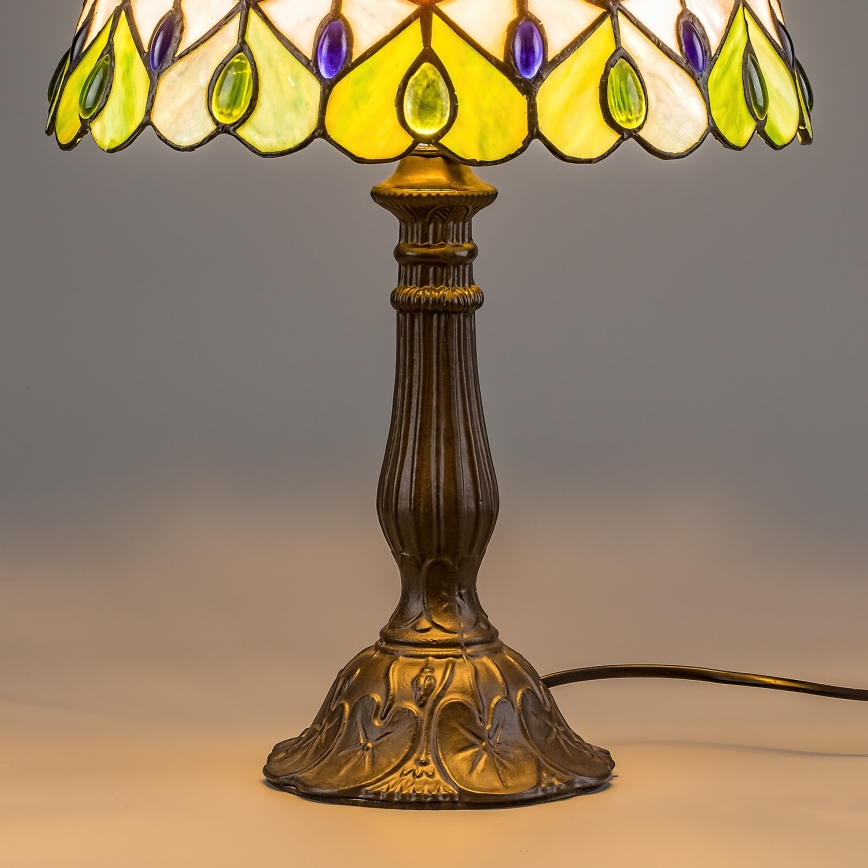 Brilagi - lampada da tavolo Tiffany in vetro colorato MARGARET 1xE27/40W/230V