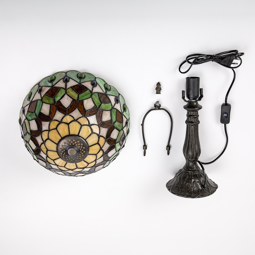 Brilagi - lampada da tavolo Tiffany in vetro colorato MARGARET 1xE27/40W/230V