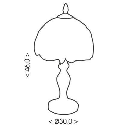 Brilagi - lampada da tavolo Tiffany in vetro colorato SIENNA 1xE27/60W/230V