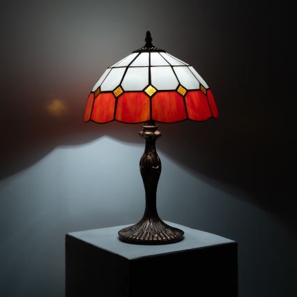 Brilagi - lampada da tavolo Tiffany in vetro colorato SIENNA 1xE27/60W/230V