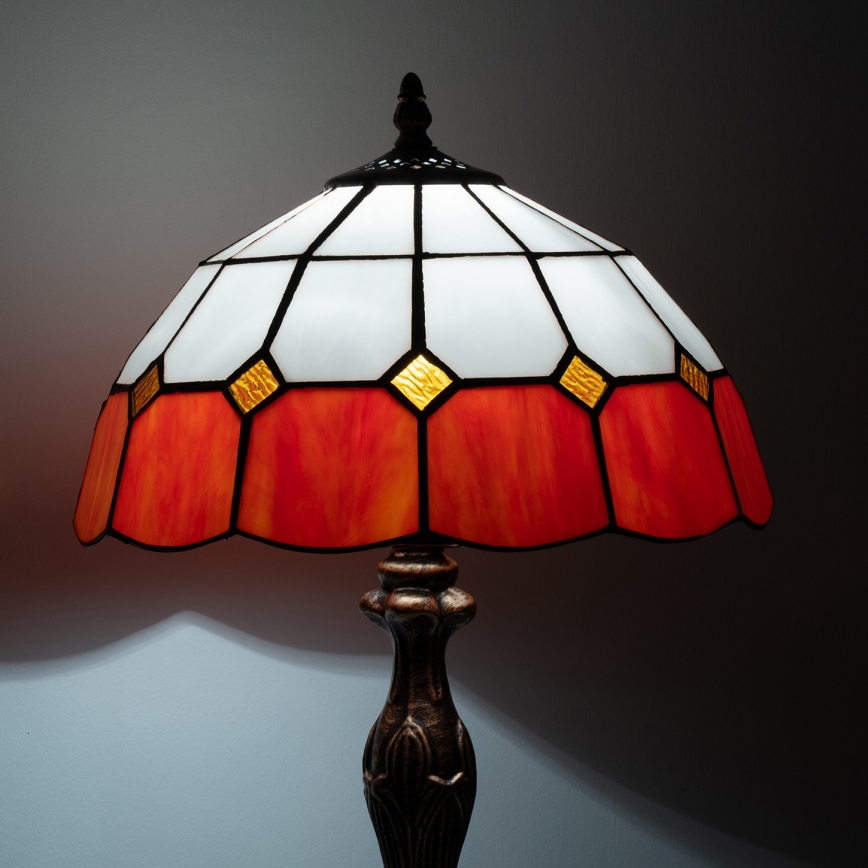 Brilagi - lampada da tavolo Tiffany in vetro colorato SIENNA 1xE27/60W/230V