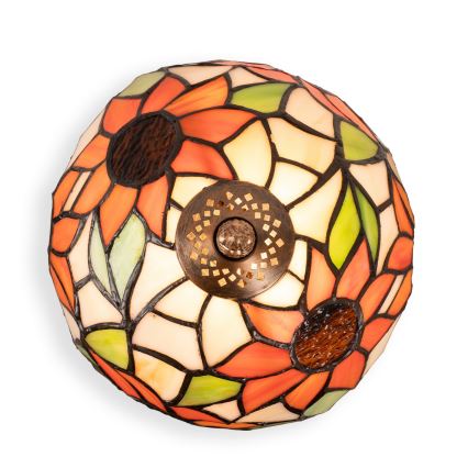 Brilagi - Lampada da tavolo Tiffany in vetro colorato SUNFLOWER 1xE27/60W/230V
