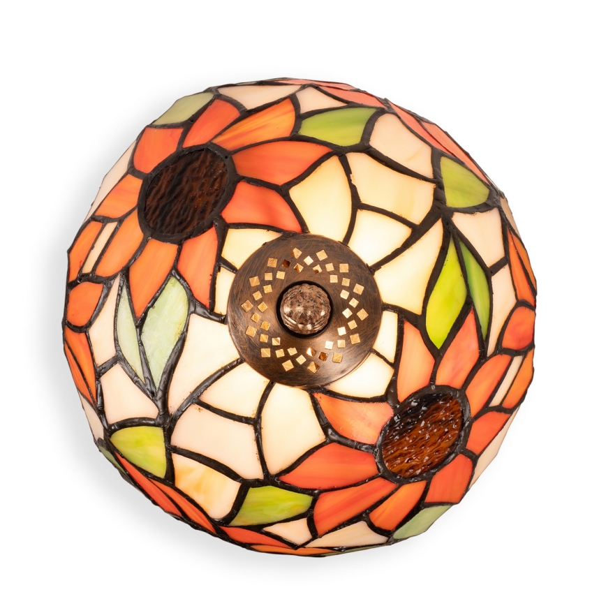 Brilagi - Lampada da tavolo Tiffany in vetro colorato SUNFLOWER 1xE27/60W/230V