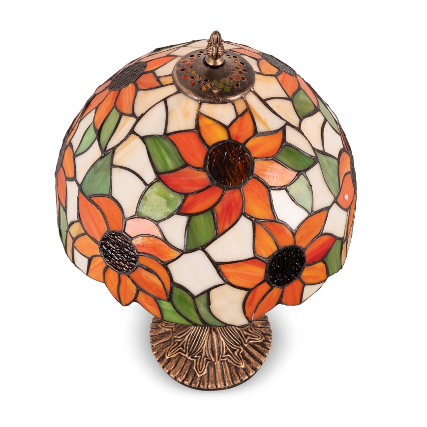 Brilagi - Lampada da tavolo Tiffany in vetro colorato SUNFLOWER 1xE27/60W/230V