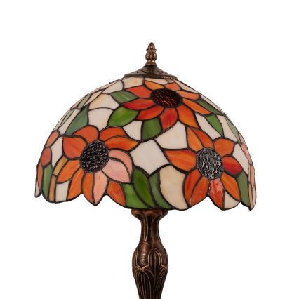 Brilagi - Lampada da tavolo Tiffany in vetro colorato SUNFLOWER 1xE27/60W/230V