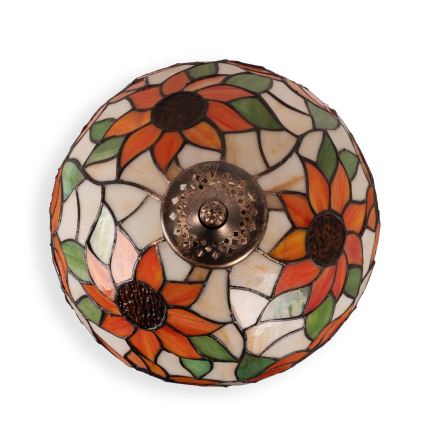 Brilagi - Lampada da tavolo Tiffany in vetro colorato SUNFLOWER 1xE27/60W/230V