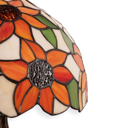 Brilagi - Lampada da tavolo Tiffany in vetro colorato SUNFLOWER 1xE27/60W/230V