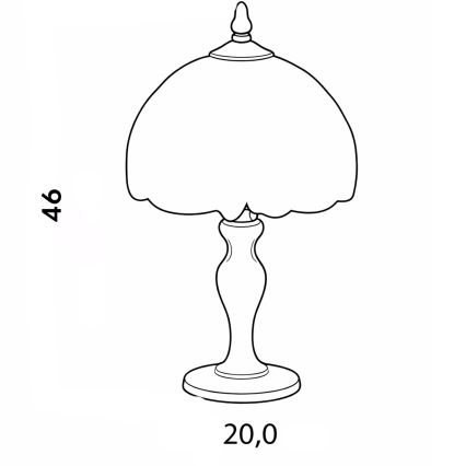 Brilagi - Lampada da tavolo Tiffany in vetro colorato SUNFLOWER 1xE27/60W/230V
