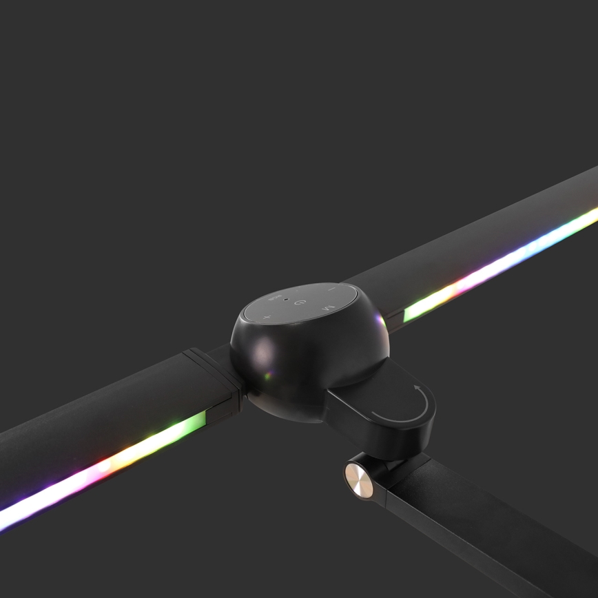 Brilagi - Lampada da tavolo dimmerabile a sfioramento con morsetto RGBTW VARIO LED/18W/230V 3000-6500K CRI 96 nera