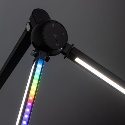 BRILAGI - Lampada da tavolo dimmerabile a sfioramento con morsetto RGBTW VARIO LED/18W/230V 3000-6500K CRI 96 nera
