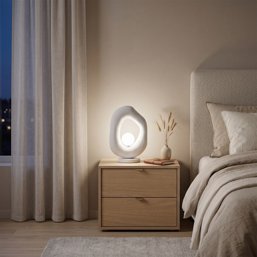 Brilagi - Lampada da tavolo WABI SABI 1xG9/8W/230V bianca