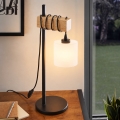 BRILAGI - Lampada da tavolo WOOD GLASS 1xE27/40W/230V marrone/nero/bianco