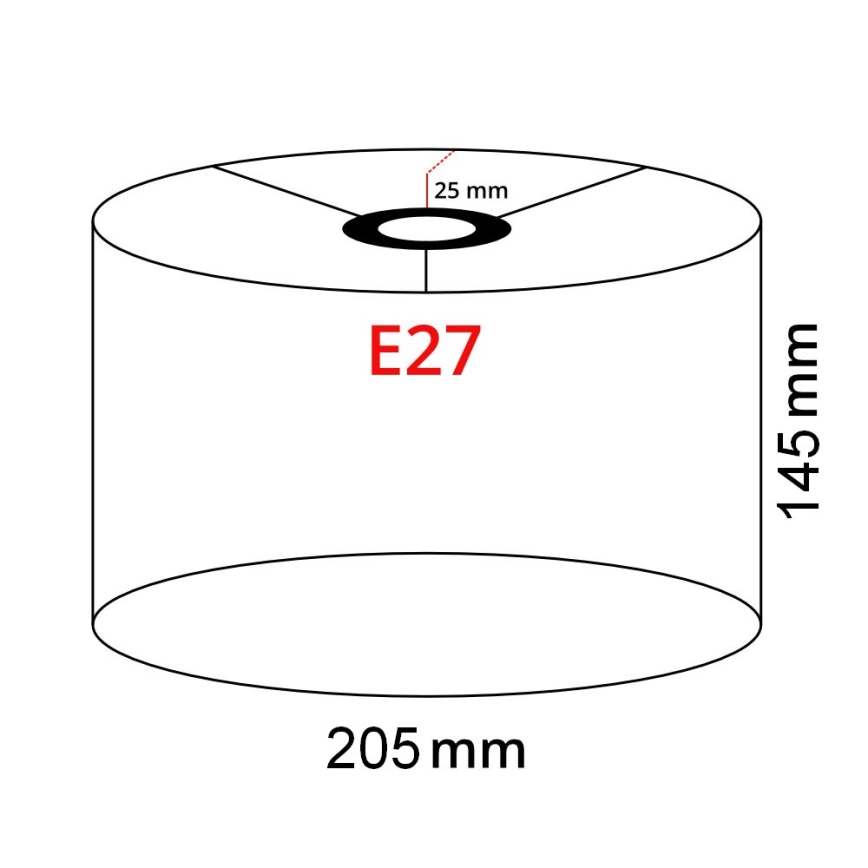 Brilagi - Lampada da terra a LED CERIA 1xE27/40W/230V Ø 20,5 cm bianca