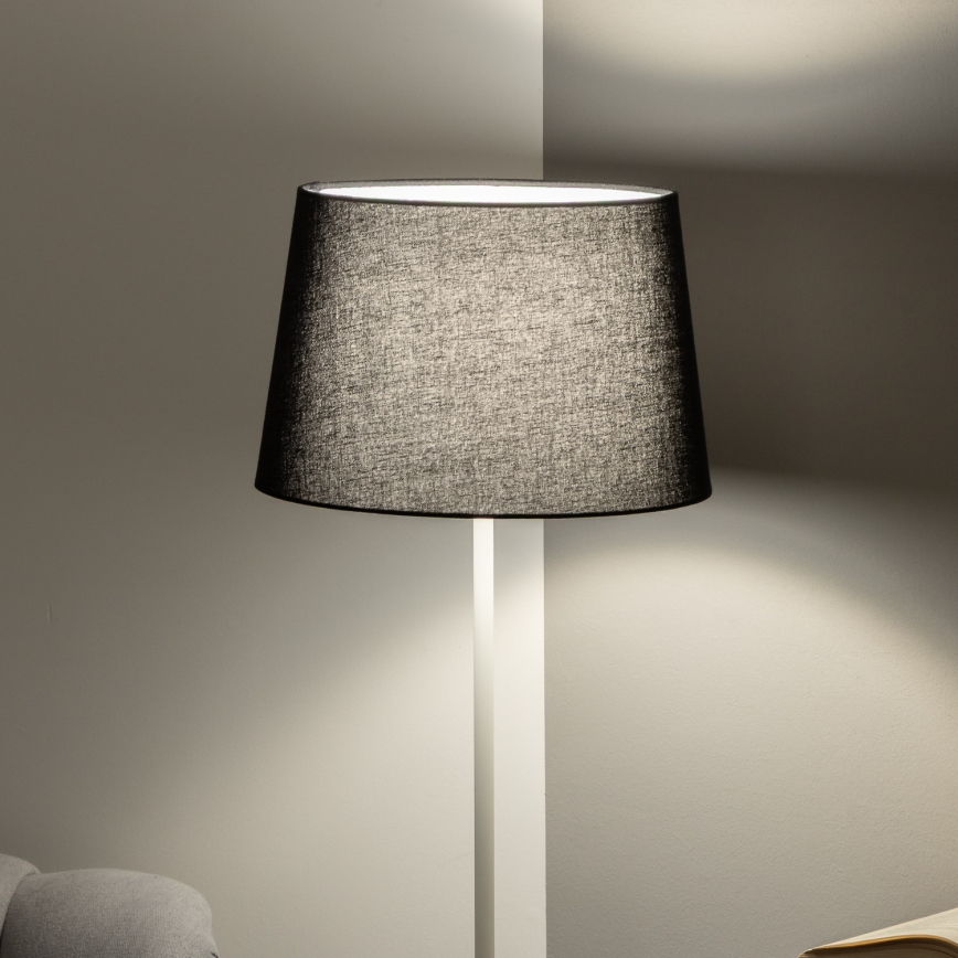 Brilagi - Lampada da terra a LED CERIA 1xE27/40W/230V Ø 30 cm nero/bianco