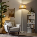 Brilagi - Lampada da terra a LED CERIA 1xE27/40W/230V Ø 35 cm beige/bianco