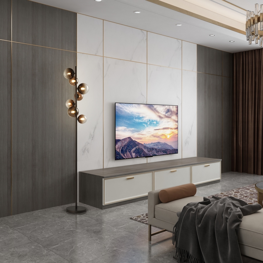 Brilagi - Lampada da terra a LED MILLA 7xG9/3W/230V marrone/marrone fumé