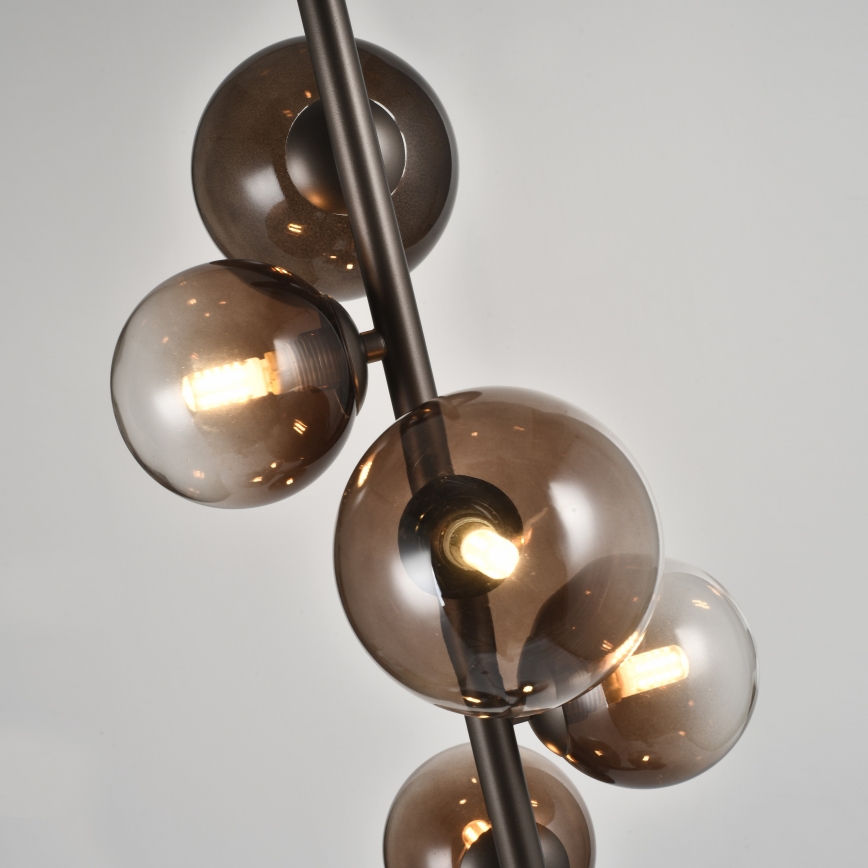 Brilagi - Lampada da terra a LED MILLA 7xG9/3W/230V marrone/marrone fumé