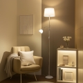 Brilagi - Lampada da terra CERIA 1xE27/100W/230V + 1xE14/25W bianca