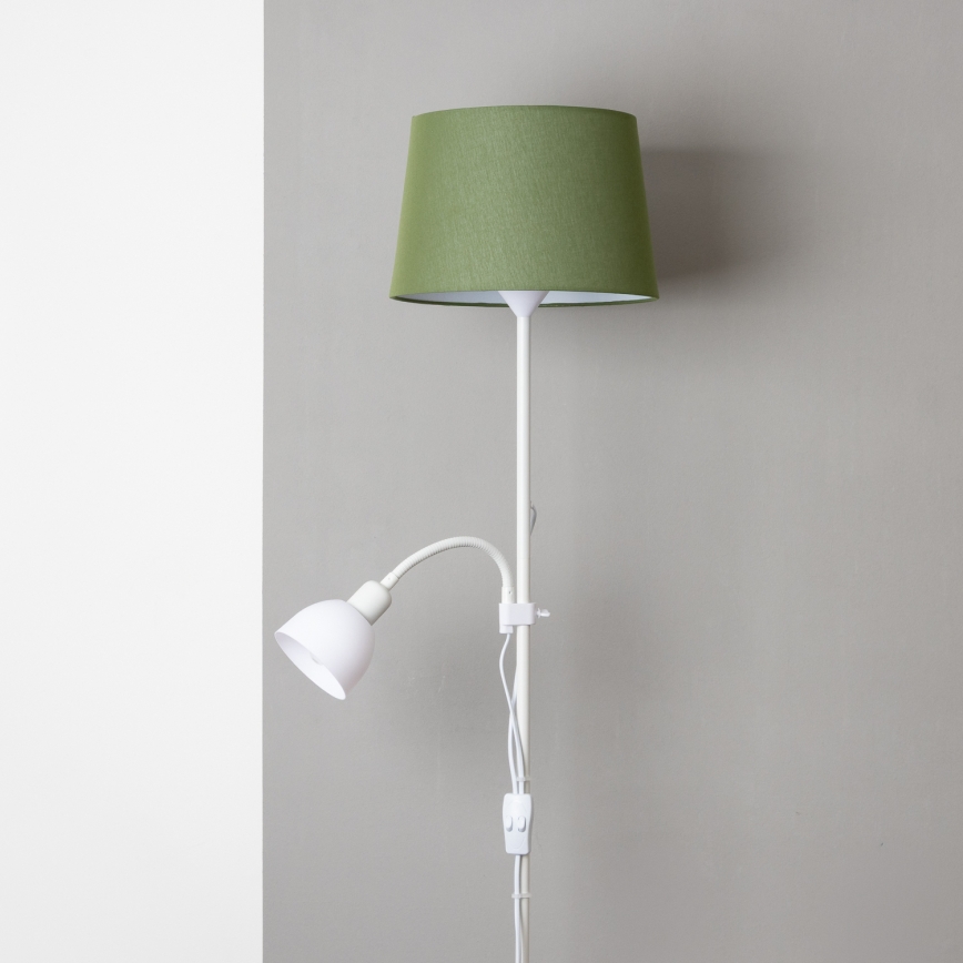 Brilagi - Lampada da terra CERIA 1xE27/100W/230V + 1xE14/25W bianca/verde