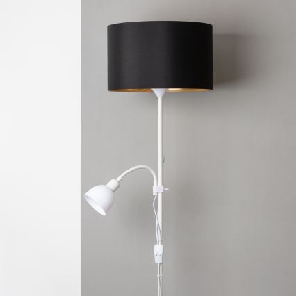 Brilagi - Lampada da terra CERIA 1xE27/100W/230V + 1xE14/25W bianco/nero