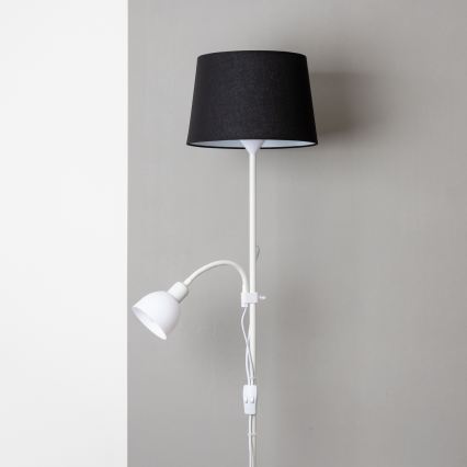 Brilagi - Lampada da terra CERIA 1xE27/100W/230V + 1xE14/25W bianco/nero