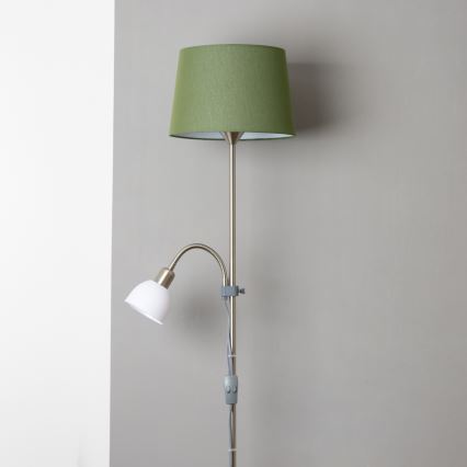 Brilagi - Lampada da terra CERIA 1xE27/100W/230V + 1xE14/25W cromo satinato/verde