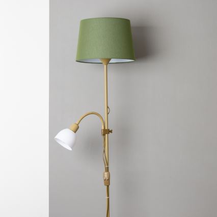 Brilagi - Lampada da terra CERIA 1xE27/100W/230V + 1xE14/25W dorata/verde