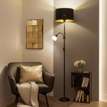 Brilagi - Lampada da terra CERIA 1xE27/100W/230V + 1xE14/25W nera