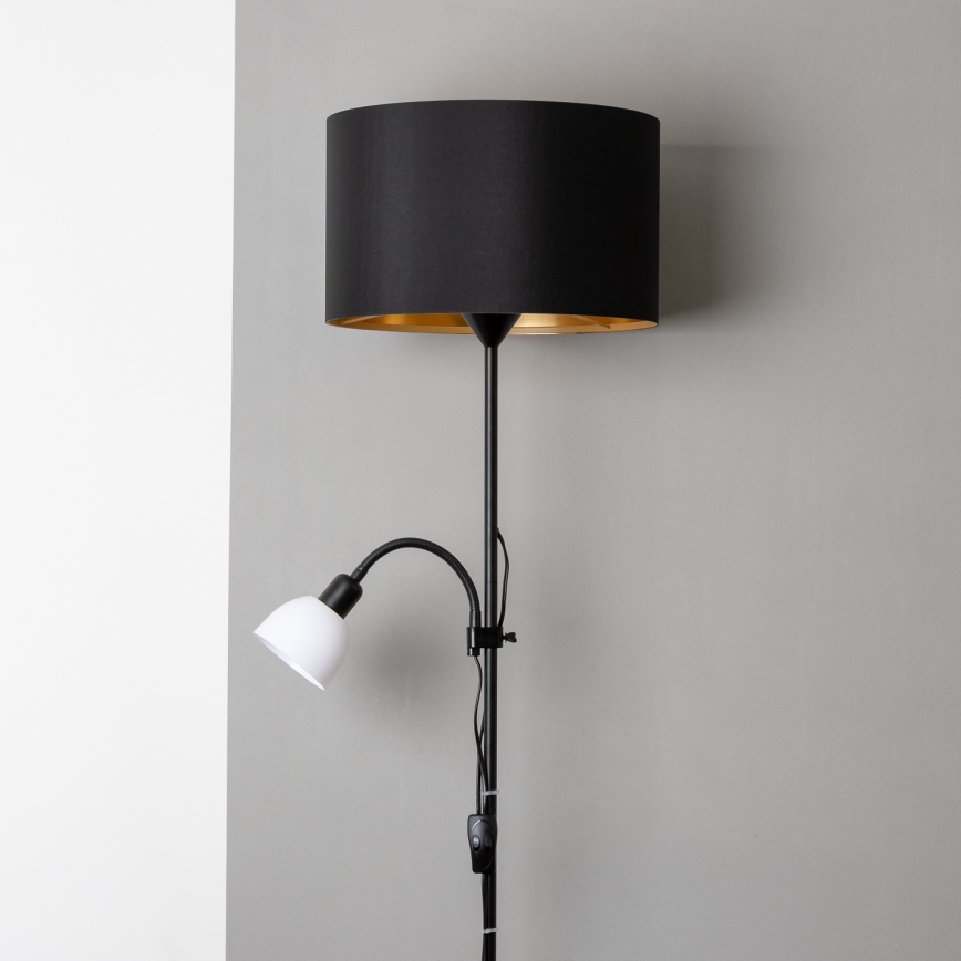 Brilagi - Lampada da terra CERIA 1xE27/100W/230V + 1xE14/25W nera