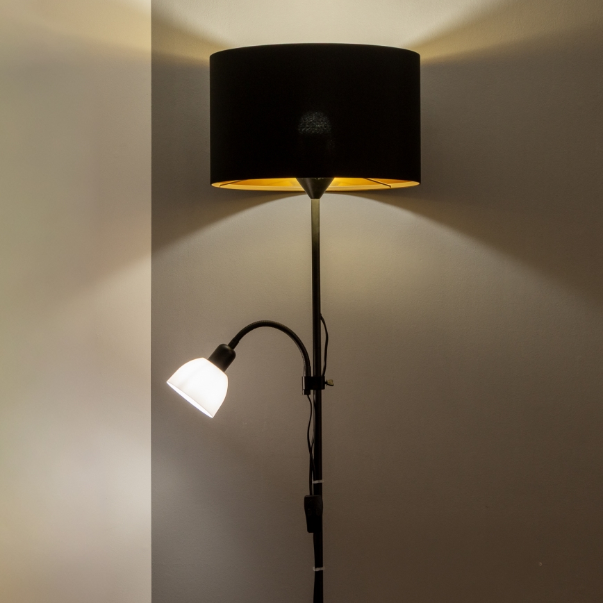 Brilagi - Lampada da terra CERIA 1xE27/100W/230V + 1xE14/25W nera