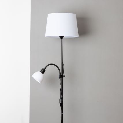 Brilagi - Lampada da terra CERIA 1xE27/100W/230V + 1xE14/25W nero/bianco