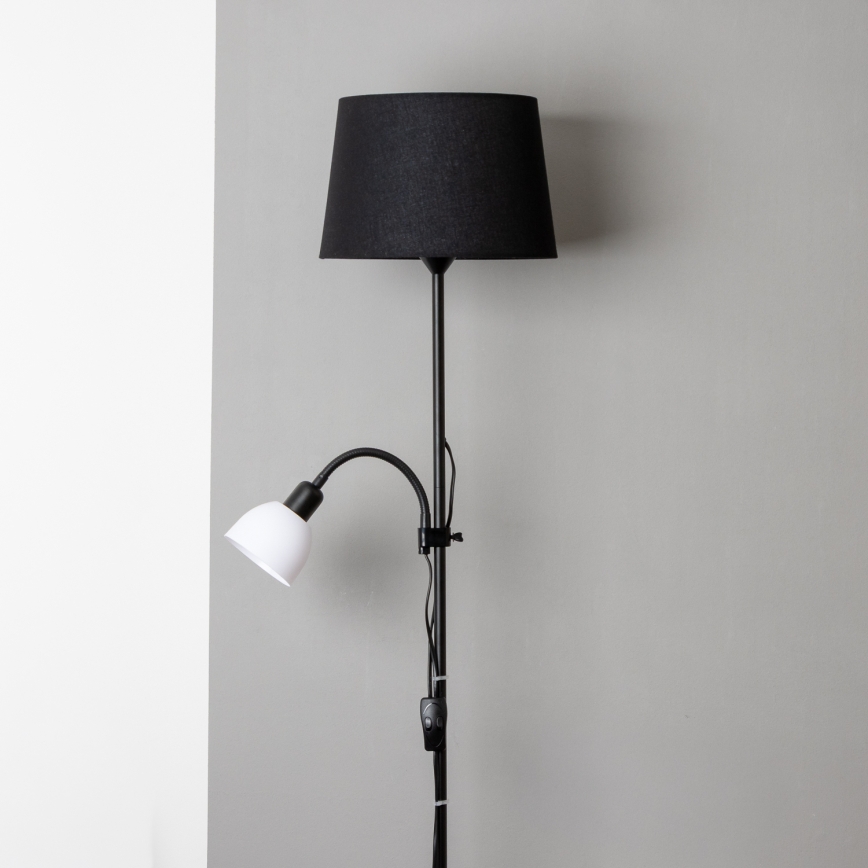 Brilagi - Lampada da terra CERIA 1xE27/100W/230V + 1xE14/25W nero