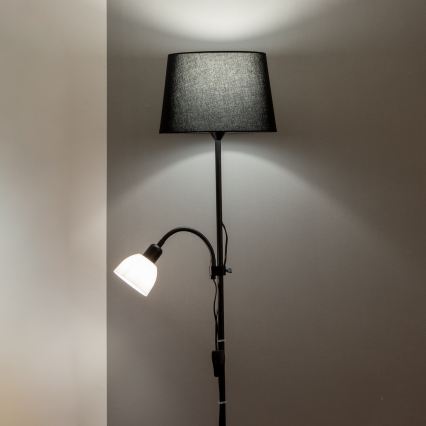 Brilagi - Lampada da terra CERIA 1xE27/100W/230V + 1xE14/25W nero