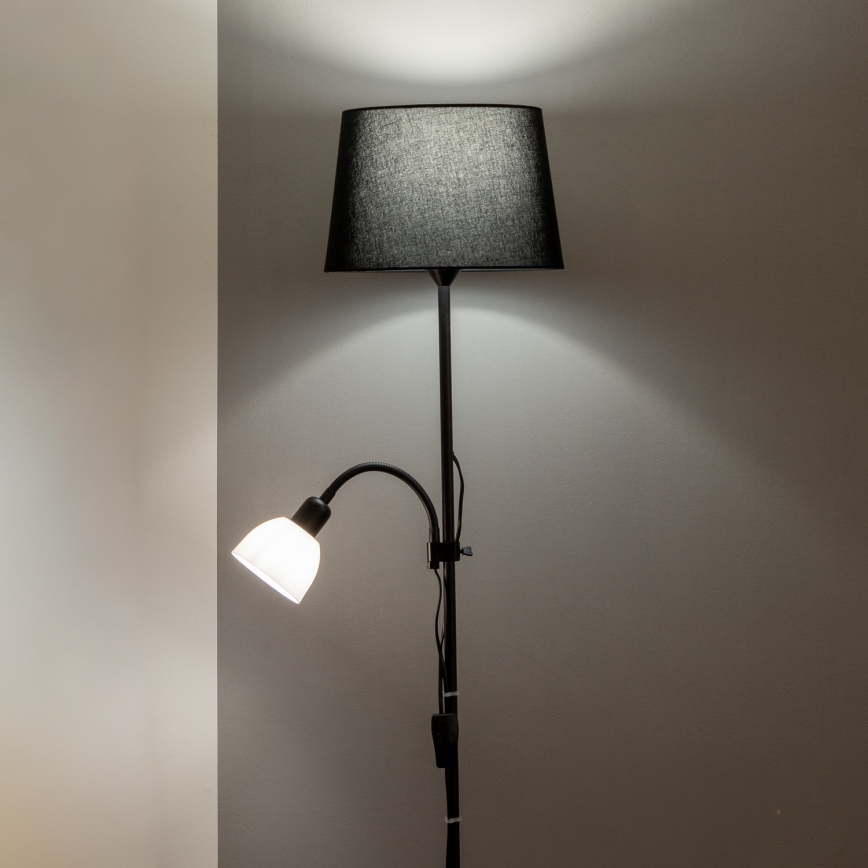 Brilagi - Lampada da terra CERIA 1xE27/100W/230V + 1xE14/25W nero