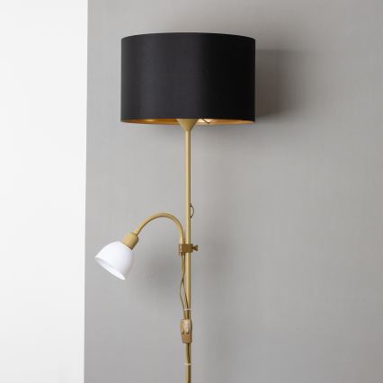 Brilagi - Lampada da terra CERIA 1xE27/100W/230V + 1xE14/25W oro/nero