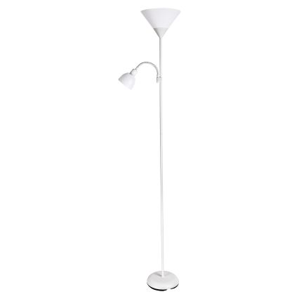 Brilagi - Lampada da terra CERIA 2 in 1 1xE27/100W/230V + 1xE14/25W bianco/marrone
