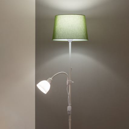 Brilagi - Lampada da terra CERIA 2 in 1 1xE27/100W/230V + 1xE14/25W bianco/verde