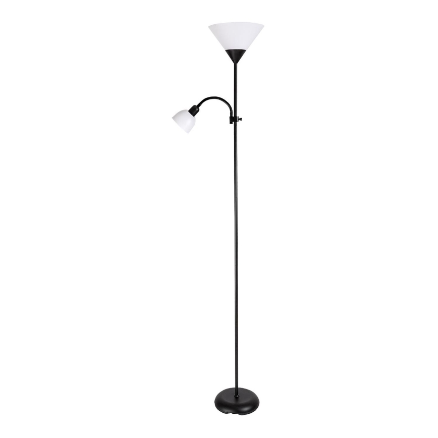 Brilagi - Lampada da terra CERIA 2 in 1 1xE27/100W/230V + 1xE14/25W nero/beige