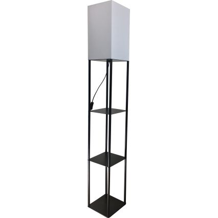Brilagi - Lampada da terra con mensole GRADUS 1xE27/40W/230V 150 cm nero/bianco