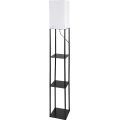 Brilagi - Lampada da terra con mensole GRADUS 1xE27/40W/230V nero/bianco