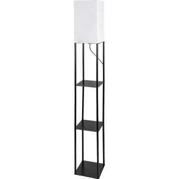 Brilagi - Lampada da terra con mensole GRADUS 1xE27/40W/230V nero/bianco