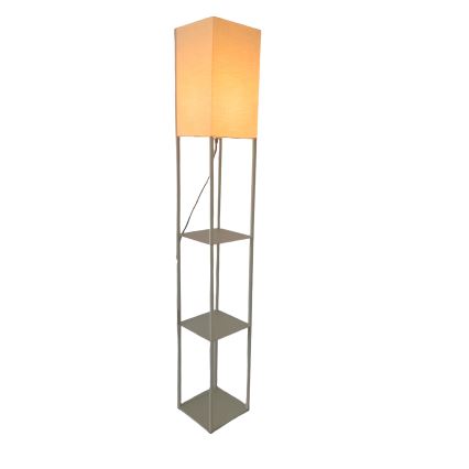 Brilagi - Lampada da terra con ripiani GRADUS 1xE27/40W/230V grigio/beige