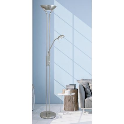 Brilagi - Lampada da terra dimmerabile SCARLETT 1xR7s/230W/230V + 1xG9/40W cromo opaco