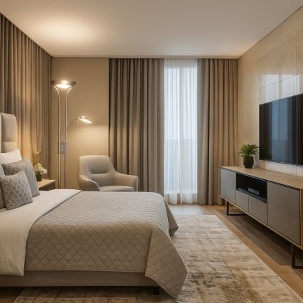 Brilagi - Lampada da terra dimmerabile SCARLETT 1xR7s/230W/230V + 1xG9/40W cromo opaco