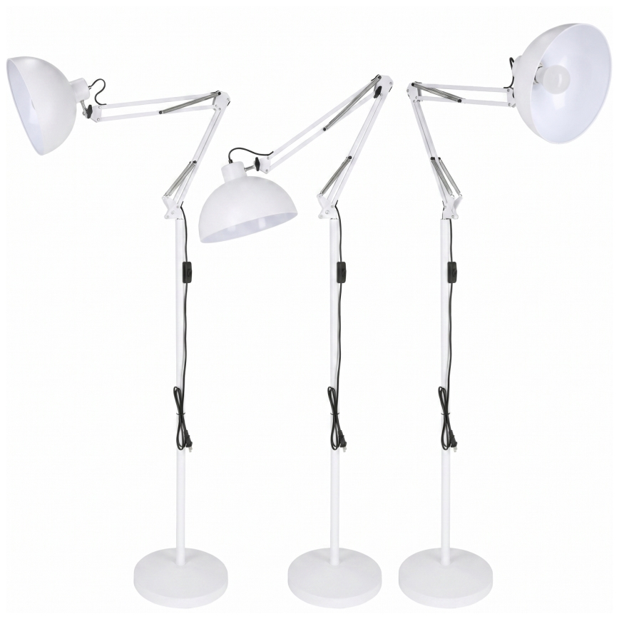 Brilagi - Lampada da terra flessibile TASKER 1xE27/60W/230V 157 cm bianca