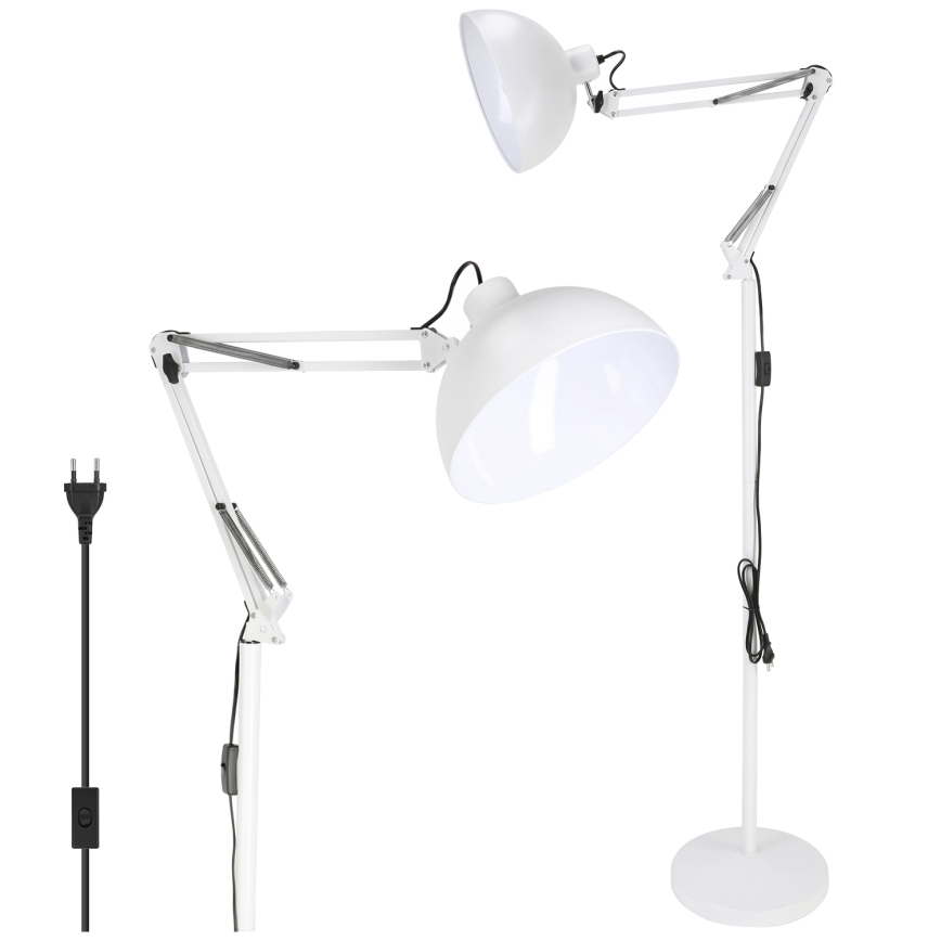 Brilagi - Lampada da terra flessibile TASKER 1xE27/60W/230V 157 cm bianca